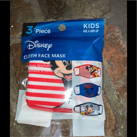 Disney Kids Cloth Face Masks set of 3
